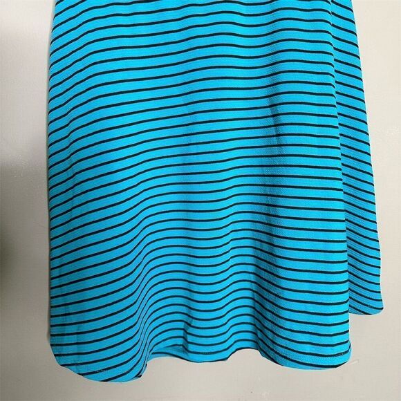 Torrid Women's Teal Black Striped Cross Back Skater Dress Size 2X - Picture 5 of 13